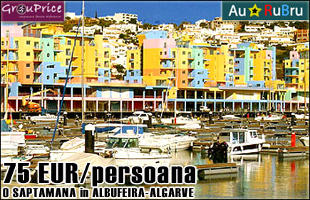 SUPER VACANTA in ALBUFEIRA-PORTUGALIA cu 59% REDUCERE! Sejur de 1 SAPTAMANA pentru 2-4 persoane, la Jardins Vale de Parra pentru doar 75 EUR de persoana in lunile: MAI, IUNIE, SEPTEMBRIE, OCTOMBRIE si NOIEMBRIE 